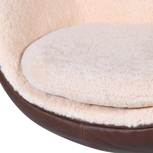 Sheepskin and Leather Chair - 115cm