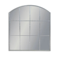 Silver Arched Window Mirror 91 cm x 80 cm