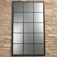 Tall Black Window Mirror 127cm x 76 cm