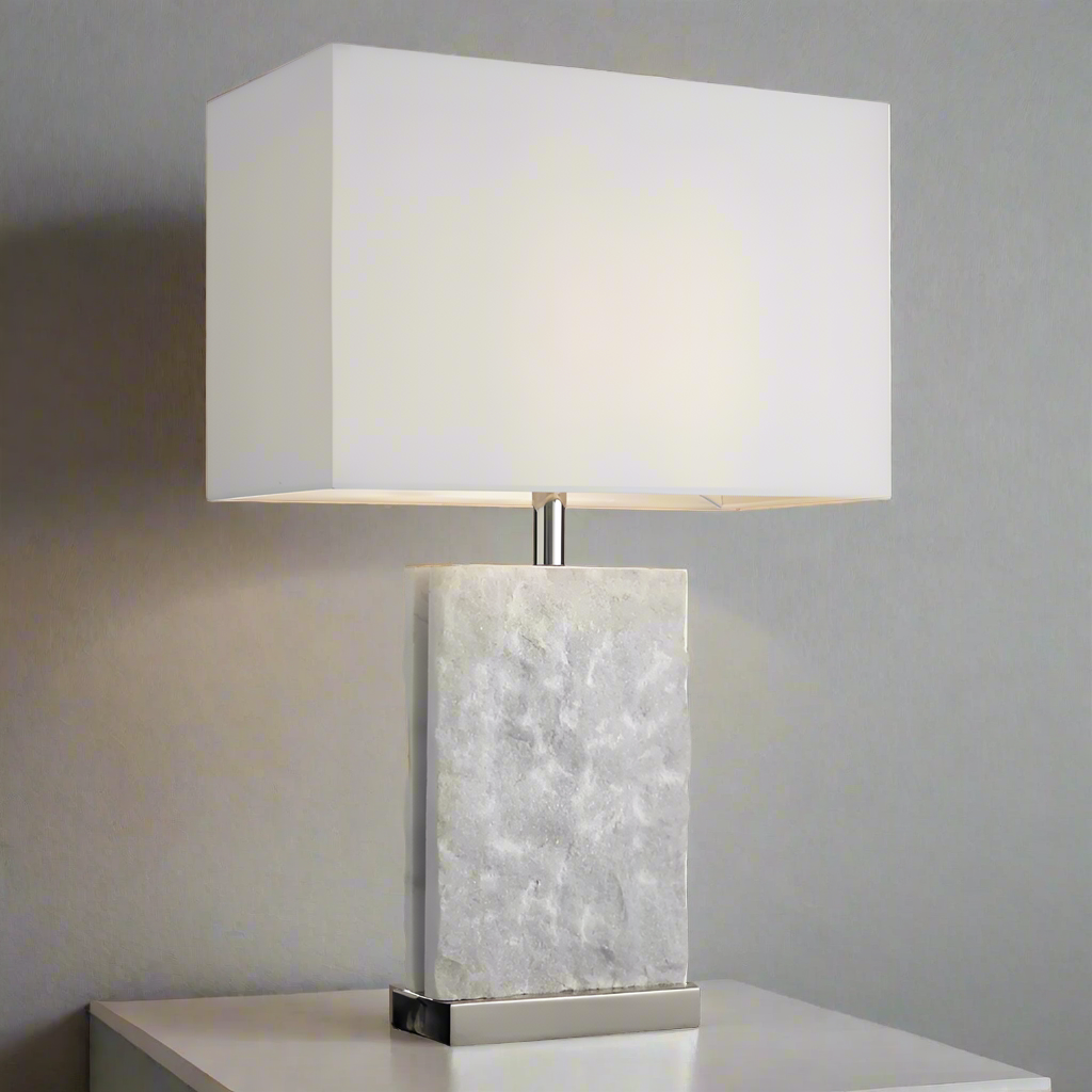 Marble Lamp 66 CM With Shade - CLEARANCE