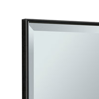 Stunningly simple mirror with a black metal minimal frame. The glossy metal border sets off the clear glass mirror to add shine and light to your space. Eight Sizes.