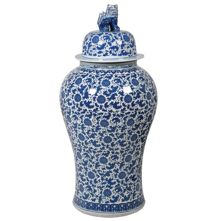 White & Blue Ceramic Vase