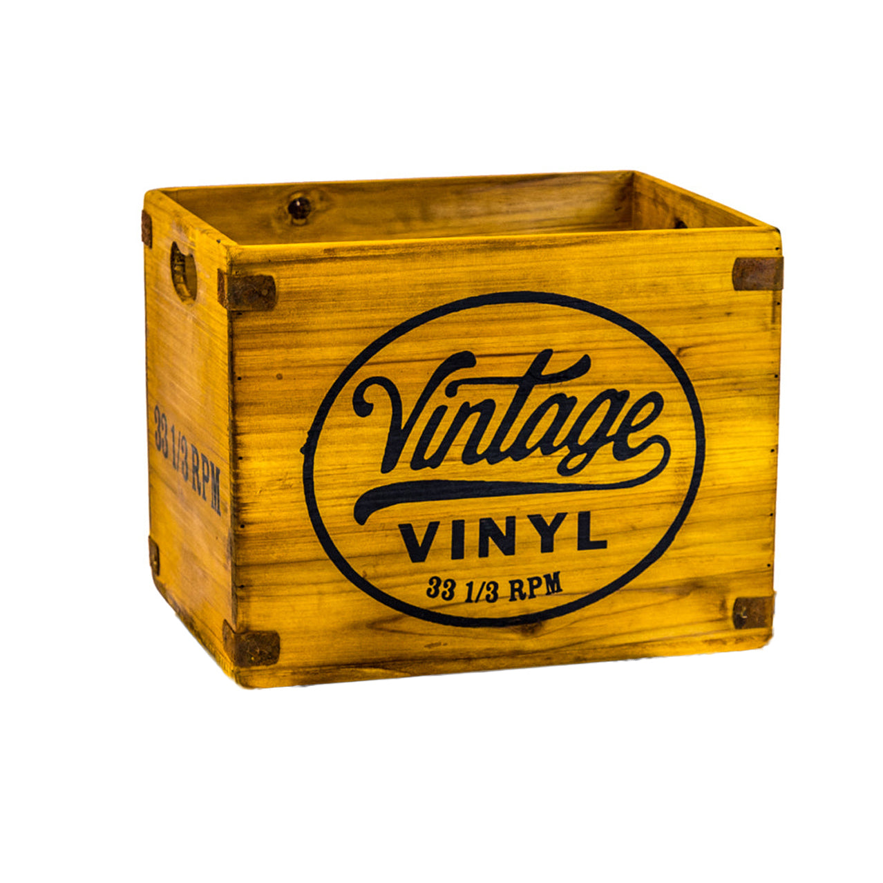 Vintage Vinyl Record Storage Boxes - Wooden Crates