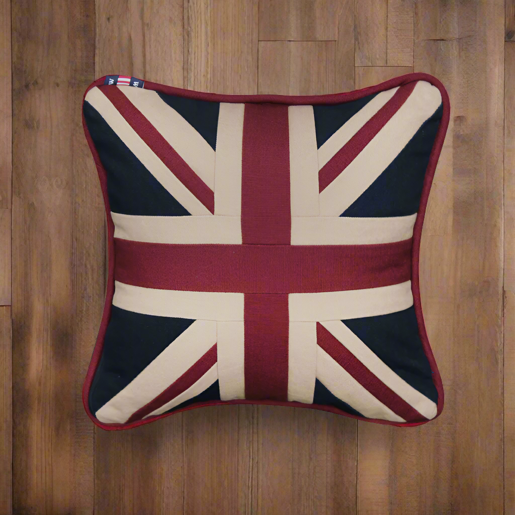 Classic Union Jack cushion in a smaller size, an iconic statement on your sofa. These iconic cushions never lose their appeal, beautifully made and finished to a high standard in a quality linen.