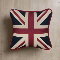 Classic Union Jack cushion in a smaller size, an iconic statement on your sofa. These iconic cushions never lose their appeal, beautifully made and finished to a high standard in a quality linen.