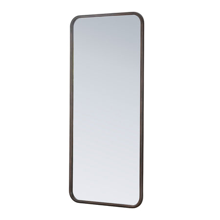 Gilt Metal Ridged Mirror 88 cm