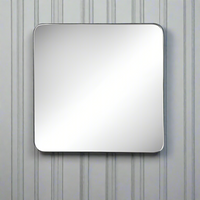 Medium size silver framed mirror, a great hall or bedroom mirror, with a brushed silver minimal frame to make the most of the reflective glass