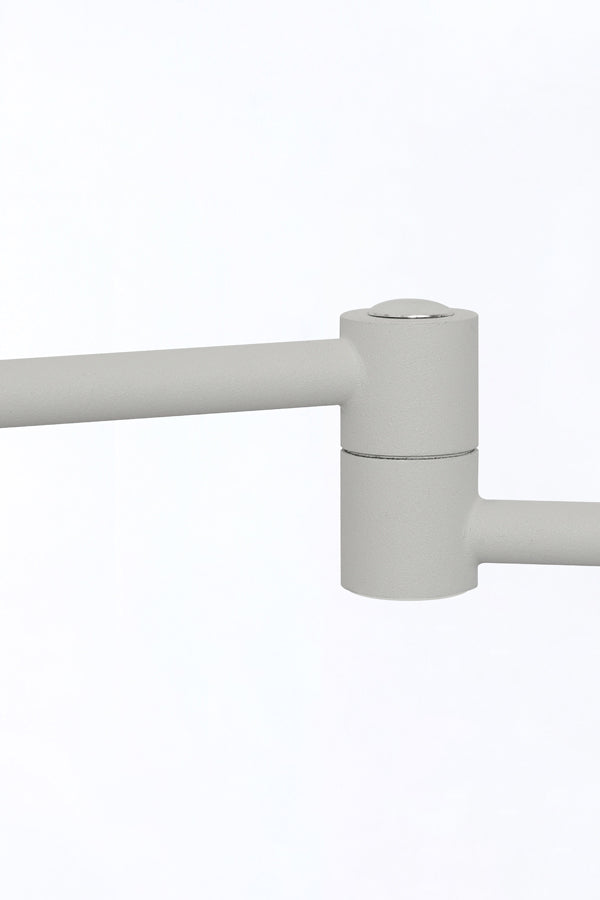White Conical Wall Light with Swivel Arm - extends to 50cm - CLEARANCE