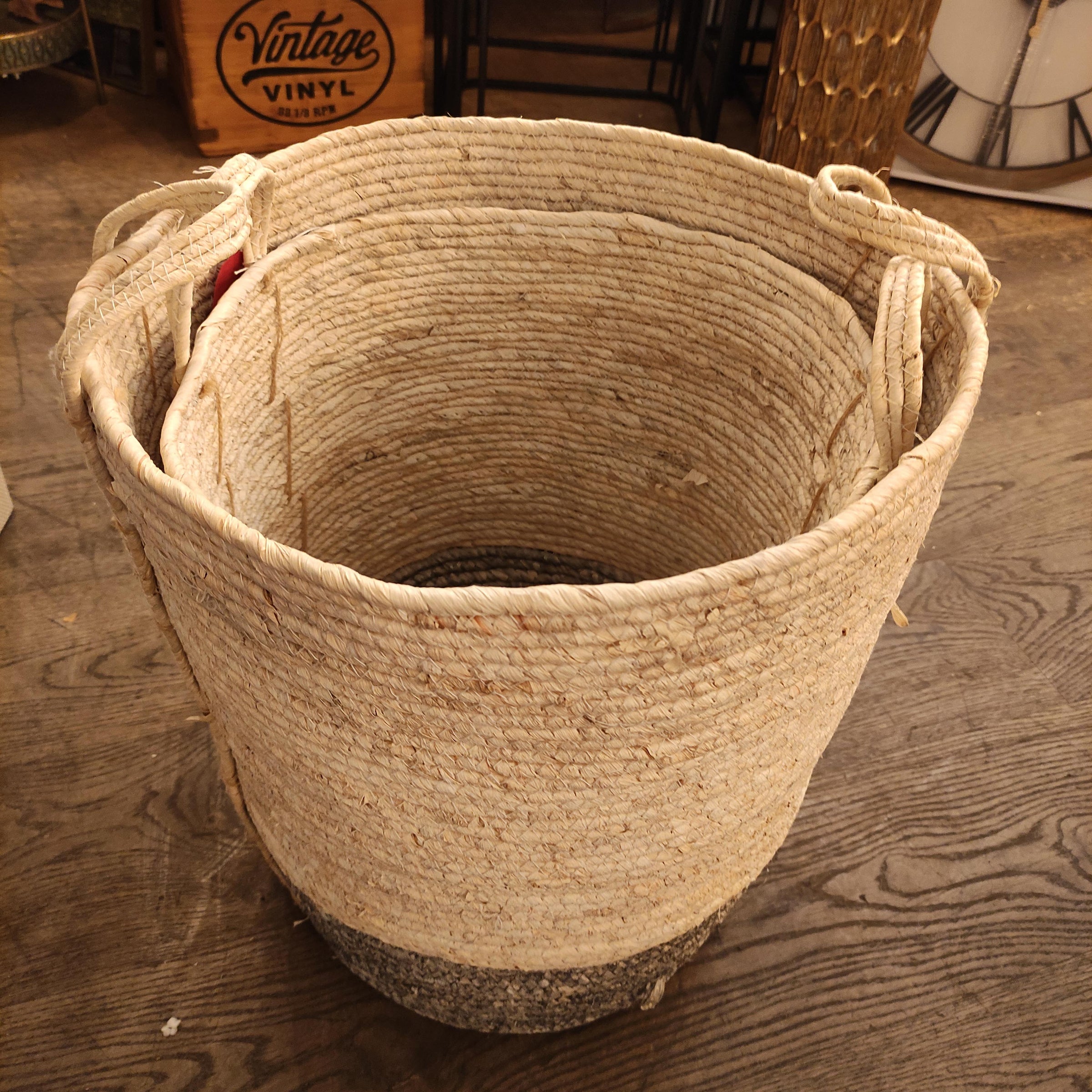 Set of Two Wicker Baskets - CLEARANCE