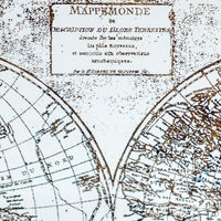 Antique world map round trays. The trays are clear transparent, not mirrored.
They can be purchased individually or as a set of two.