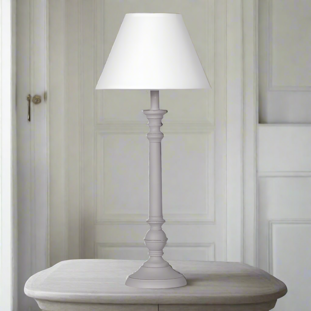 Shaped Wooden Bedside Lamp 59 cm