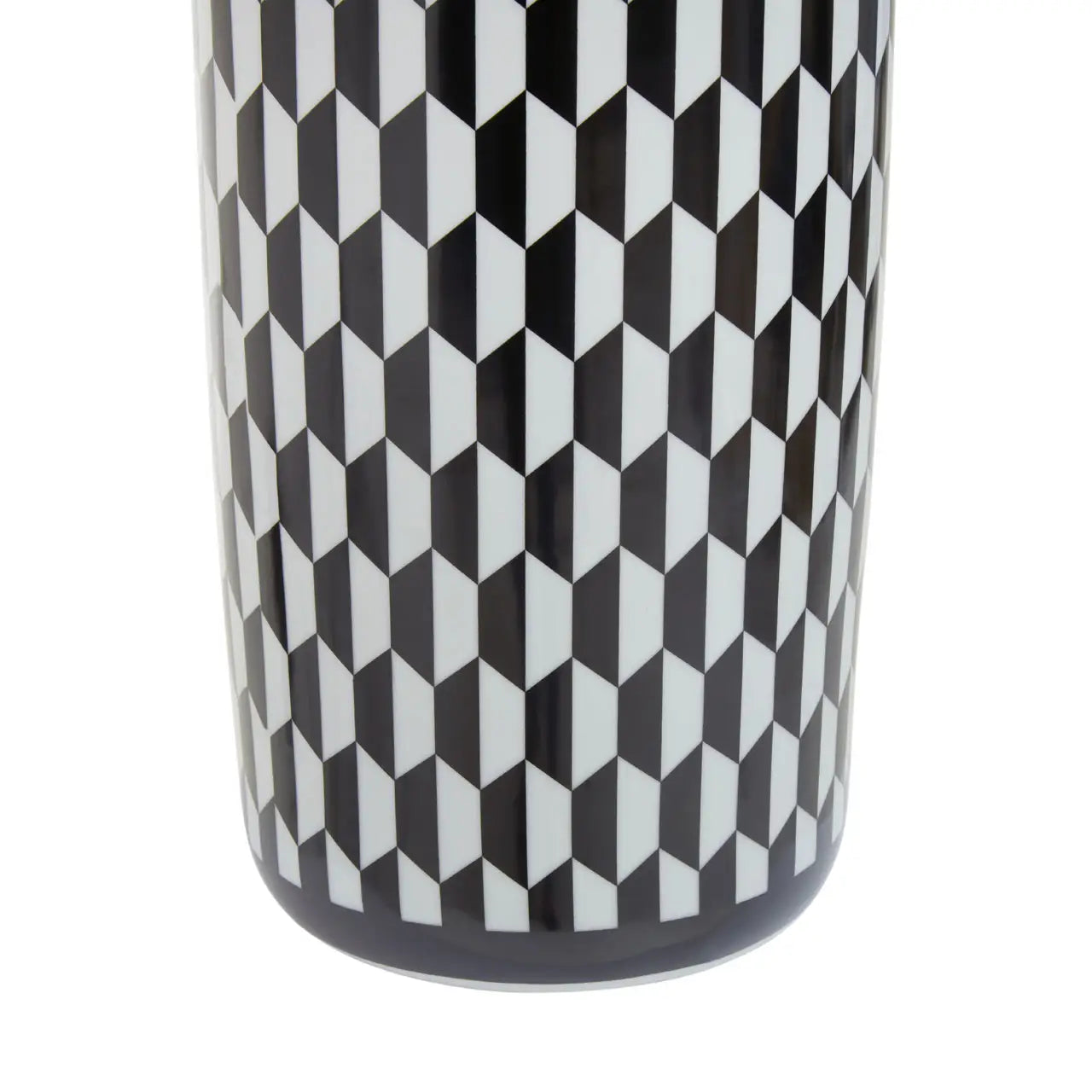 A stunning chequer designed black and white ceramic umbrella stand. A beautiful addition to your hall.