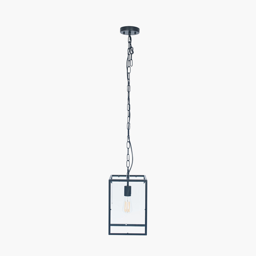 Black & Glass Hall Lantern