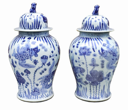 Set of Three Ceramic Jars 37cm