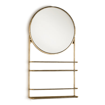 Oval Gilt Metal Mirror 130 cm