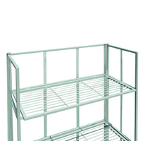 Folding indoor or outdoor shelving, blue painted and perfect storage inside or in your garden or conservatory for plants etc