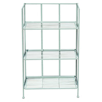 Folding indoor or outdoor shelving, blue painted and perfect storage inside or in your garden or conservatory for plants etc