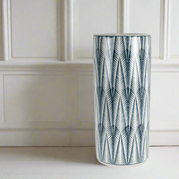 A beautiful vintage style ceramic umbrella stand which can also be used as a tall vase or pot for plants or foliage.  This porcelain piece will make your home feel homely and welcoming and add a touch of colour pop into your space.  Perfect accessory for your hall, Check our website for a larger selection of Ceramic Umbrella Stands plenty for you to choose from.