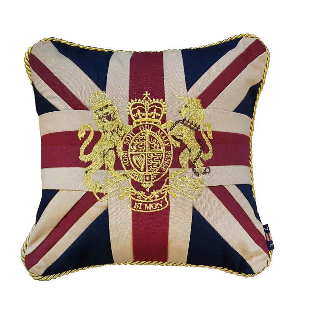 Iconic Union Jack crested cushions add a very British feel to any interior, making them a perfect gift. 