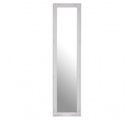 Tall White Wood Standing and Wall Mirror
