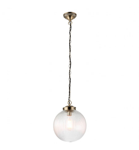 Gilt Pierced Globe Ceiling Light