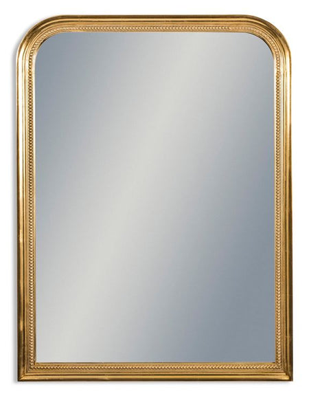 Thin Framed Overmantle Mirror - Black - 107cm