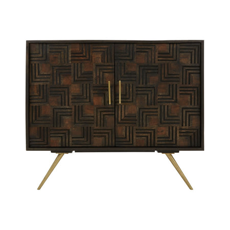 Wooden Cabinet Scallop Design 140 cm
