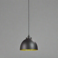Black Metal Pendant with Gold Inner.  A simple and lightweight pendant which will make a stunning difference to your home.