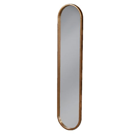 Oval Mirror Gilt Metal 85 cm