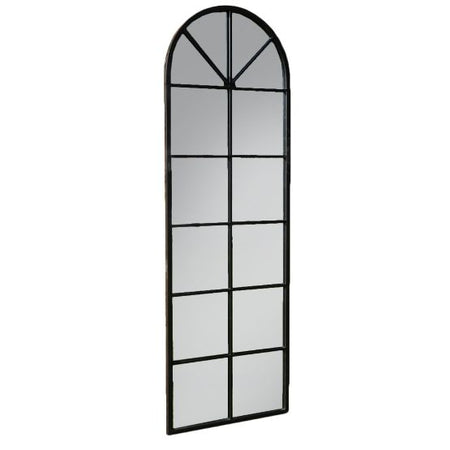 Tall Black Window Mirror 18 panes 180 cm