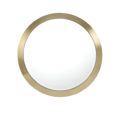 White Rustic Round Mirror 80cm