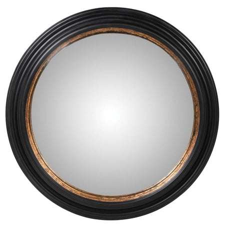 Round Convex Mirror Aged Glass 80 cm