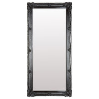 Ornate Black Roccoco Mirror 165 cm x 79 cm