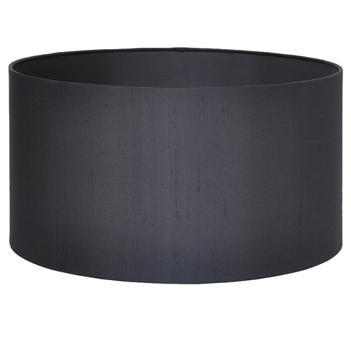 Black silk drum shade.  Can be used as ceiling shades or for table & floor lamps.