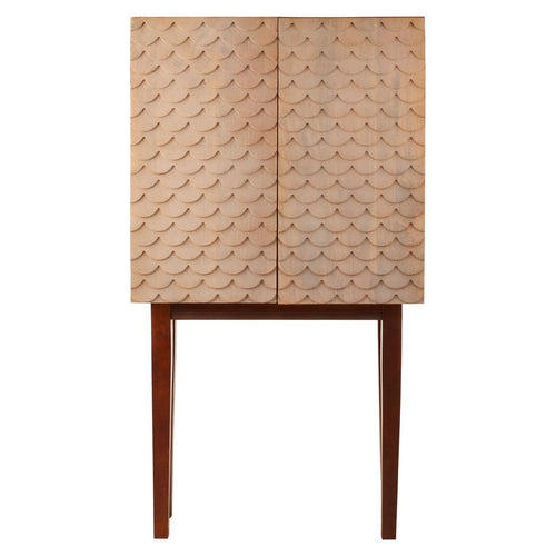 Tall Scallop Design Cabinet on tall legs, exceptionally stylish piece but oh so useful too