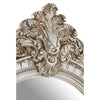 Classic ornate oval mirror with a champagne finish.