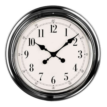 Moving Cog Clock Silver 55 cm
