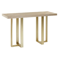 Pale Oak Brushed Gold Console - CLEARANCE
