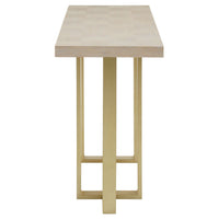 Pale Oak Brushed Gold Console - CLEARANCE