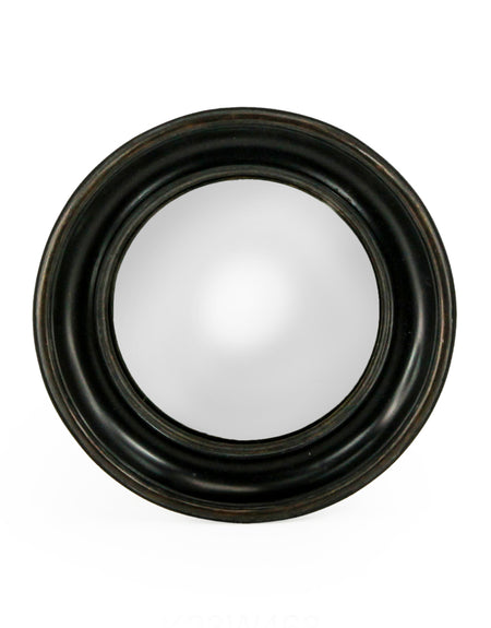 Mini Black Octagonal Convex Mirror  25 cm