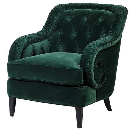 Green Velvet Swivel Chair