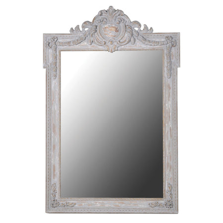Classic White Crested Mirror 102 cm