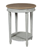 French Elm Grey Round Side Table