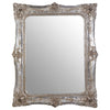 Tall, highly decorative champagne mirror. A statement mirror with its luxurious design and ornate detailing.
