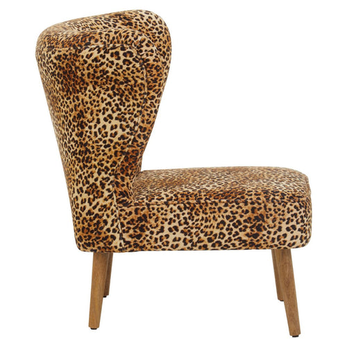 For the Leopard lovers, a great chair with wing back on mid-century style legs.  Just to add that touch of glamour and decadence to your room.