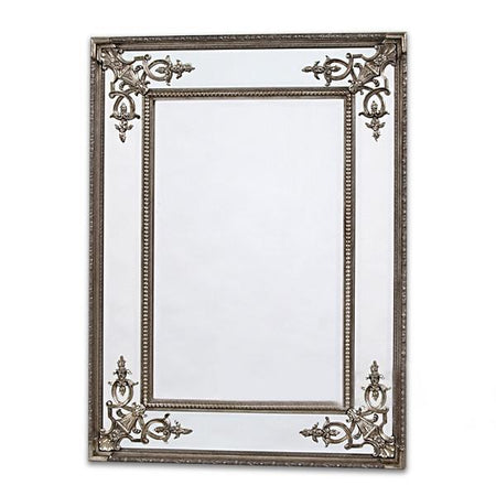 Black Steel Framed Mirror  91 cm