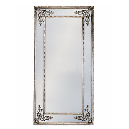 Ornate Silver Rectangular Mirror 158cm x 89cm