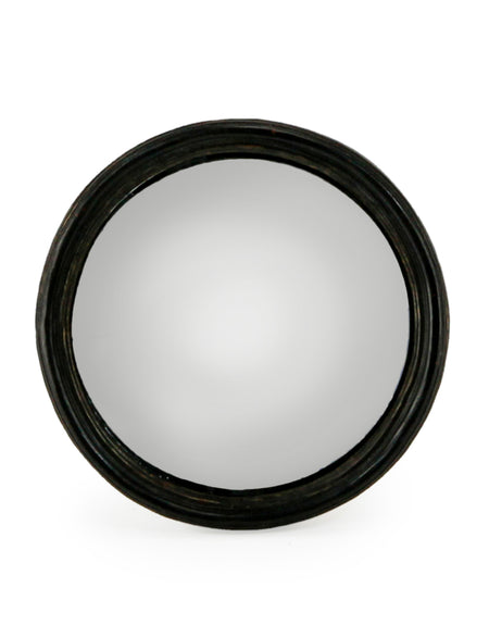 Mini Black Octagonal Convex Mirror  25 cm