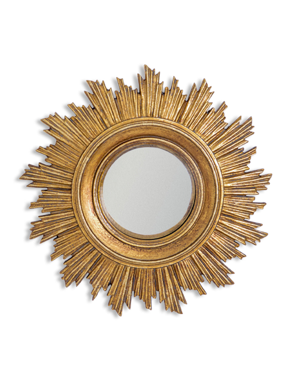 Mini Gold Ornate Sun Convex Mirror 18 cm