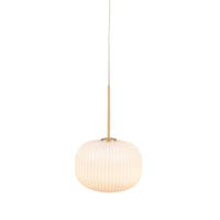Opaque  Ribbed Glass Pendant